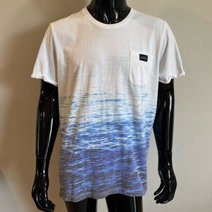 Superdry White and Blue Short Sleeve Tee